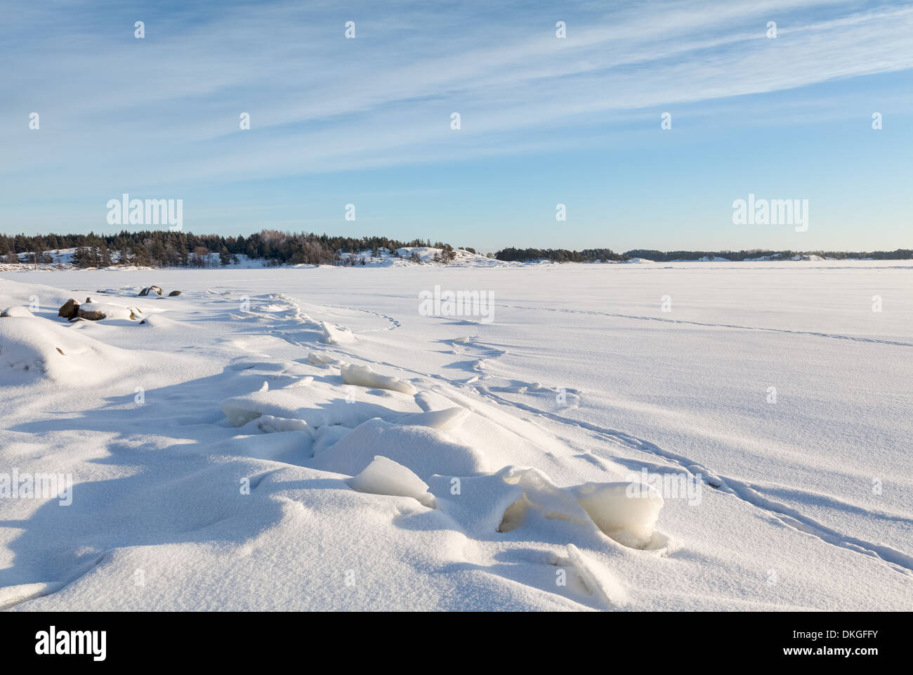 Baltic Sea at winter, Finland Stock Photo