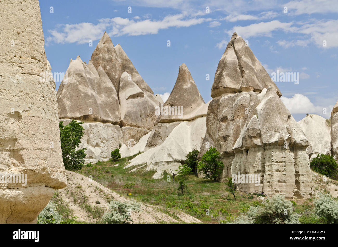 Rock formations, Cappadocia, Anatolia, Turkey, Asia Stock Photo