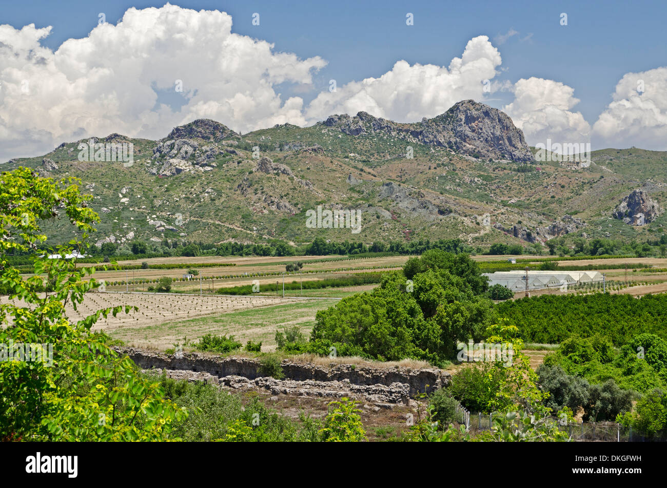 Taurus mountains near Aspendos, Antalya, Mediterranean coast, Turkey, Asia Stock Photo