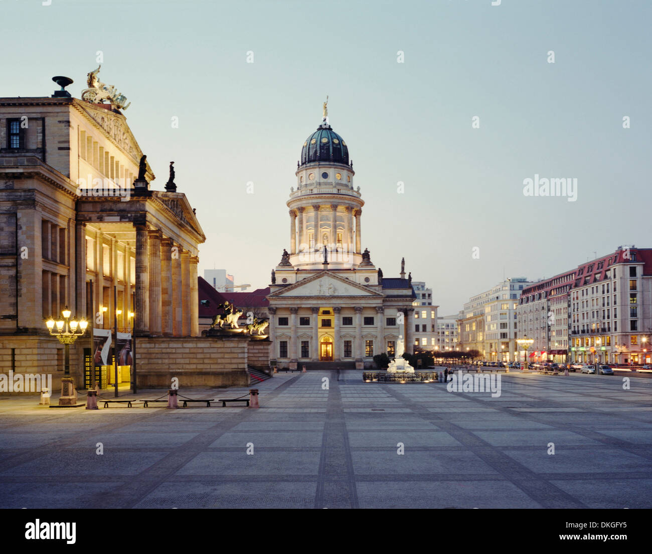 Gendarmenmarkt and French Cathedral, Berlin, Germany Stock Photo