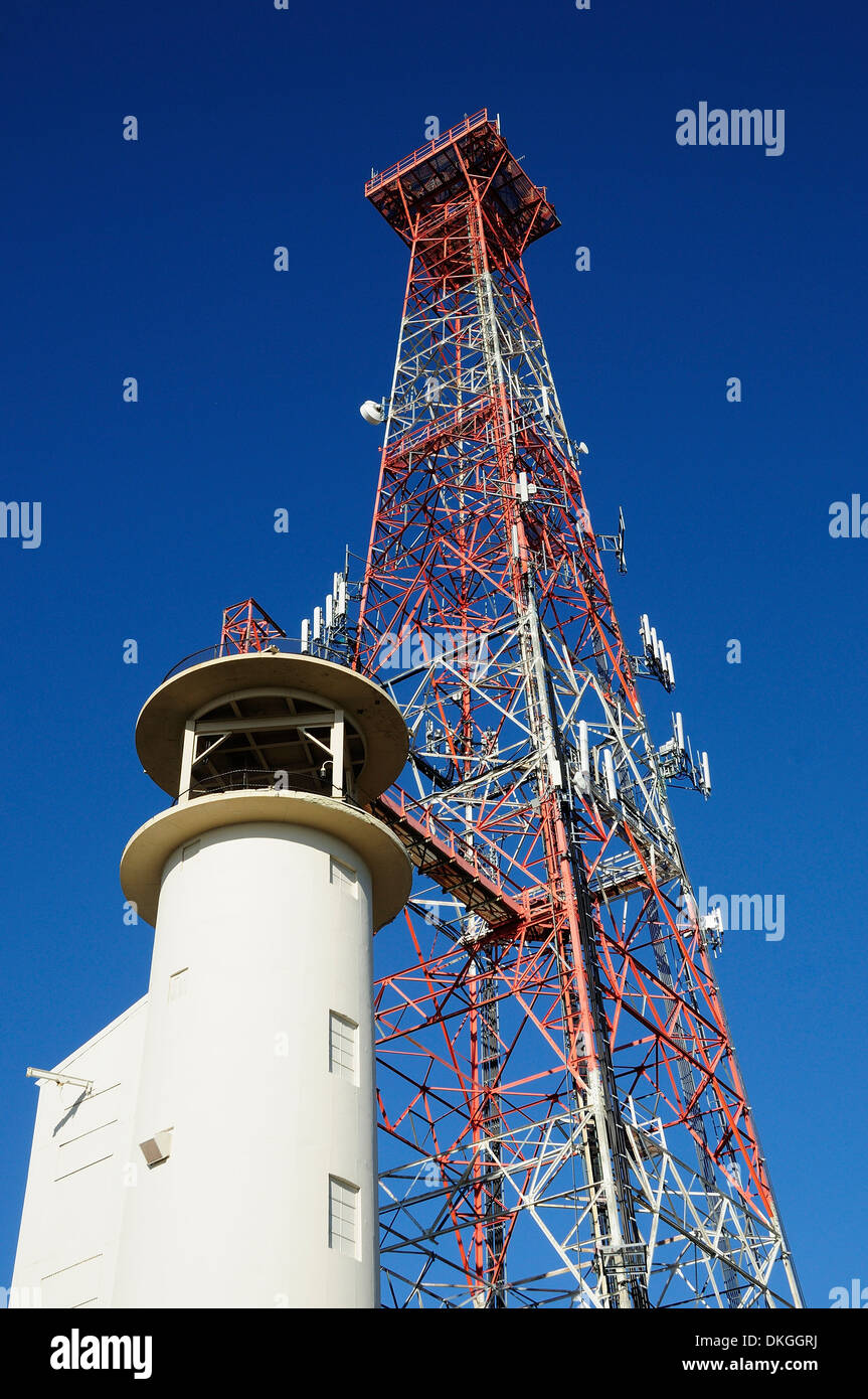 Crowded Cellular Phone Base Station Tower Stock Photo Alamy