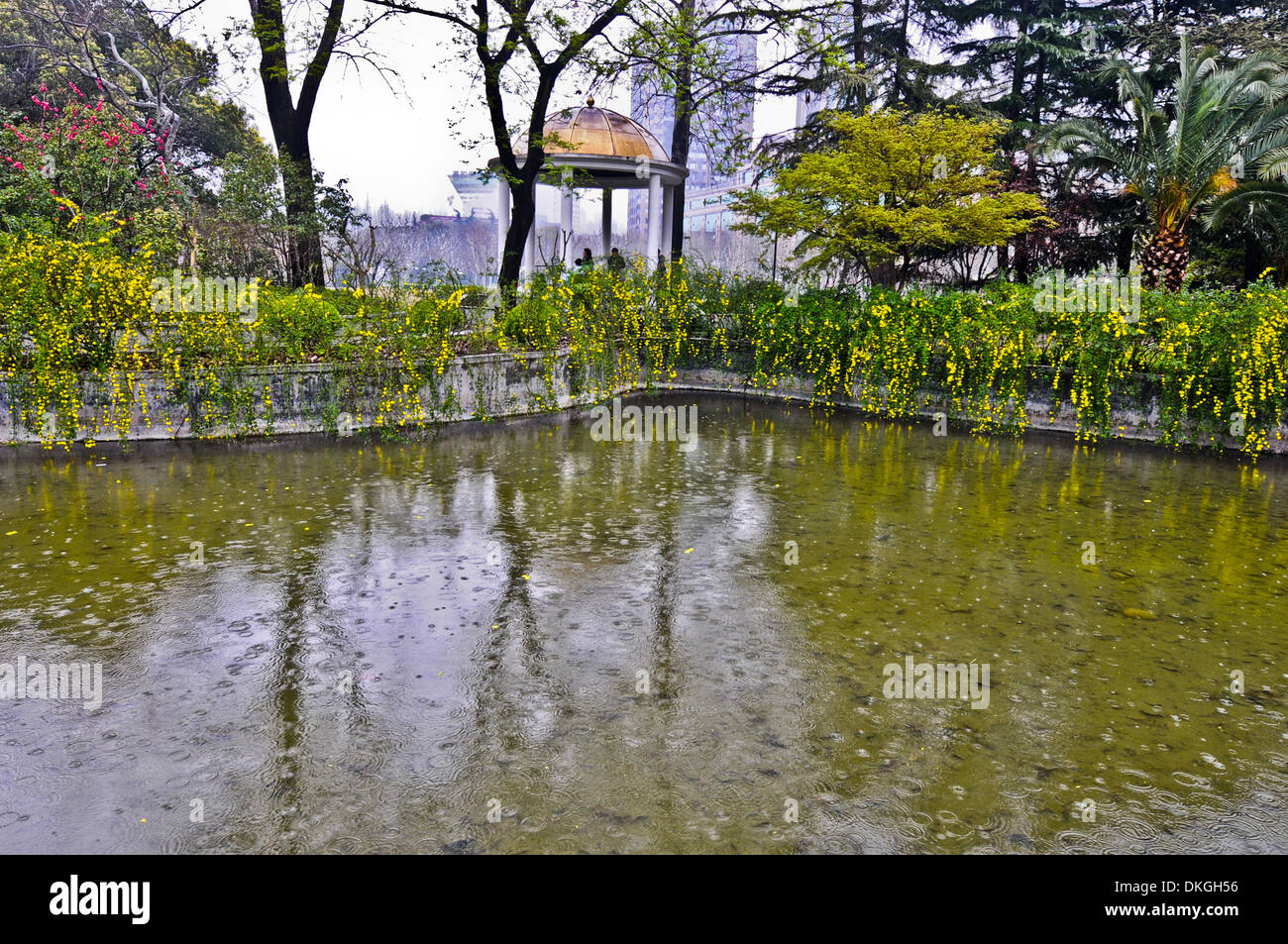 french style Fuxing Park located in the former French Concession in Luwan District, Shanghai, China Stock Photo