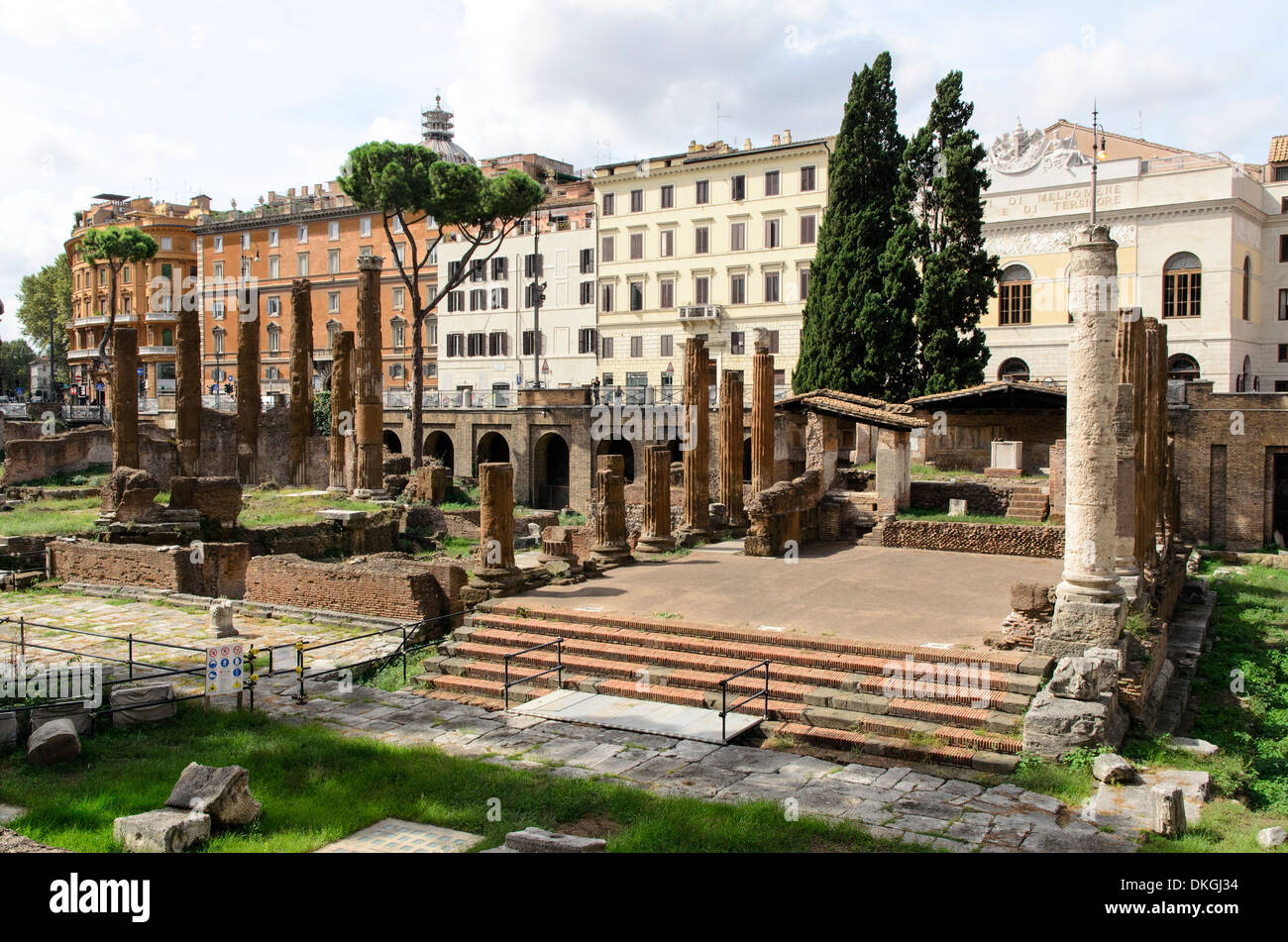 Temple of Juturna in Largo di Torre Argentina - Rome, Italy Stock Photo