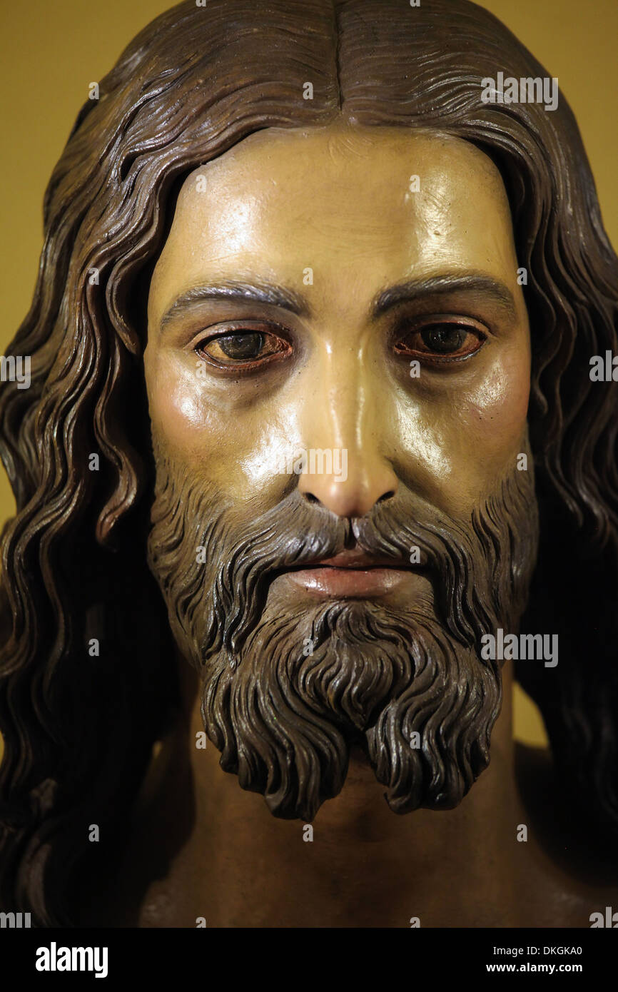 Statue of Jesus Christ, in the church of Ronda, Spain, Stock Photo