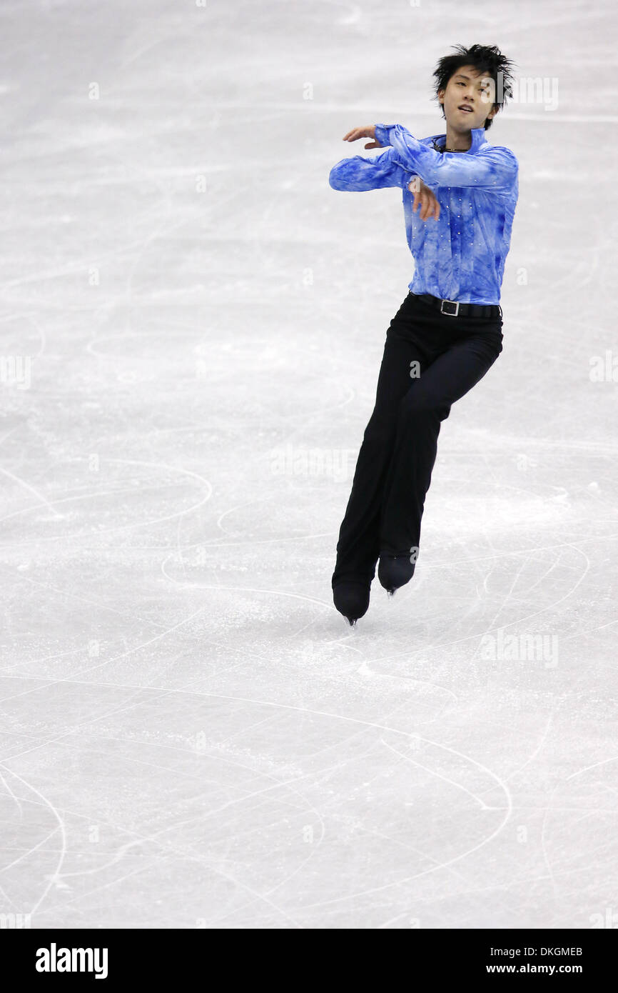 Fukuoka, Japan. Hanyu broke the world record highest short program
