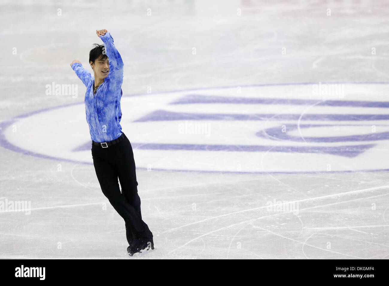 Fukuoka, Japan. Hanyu broke the world record highest short program
