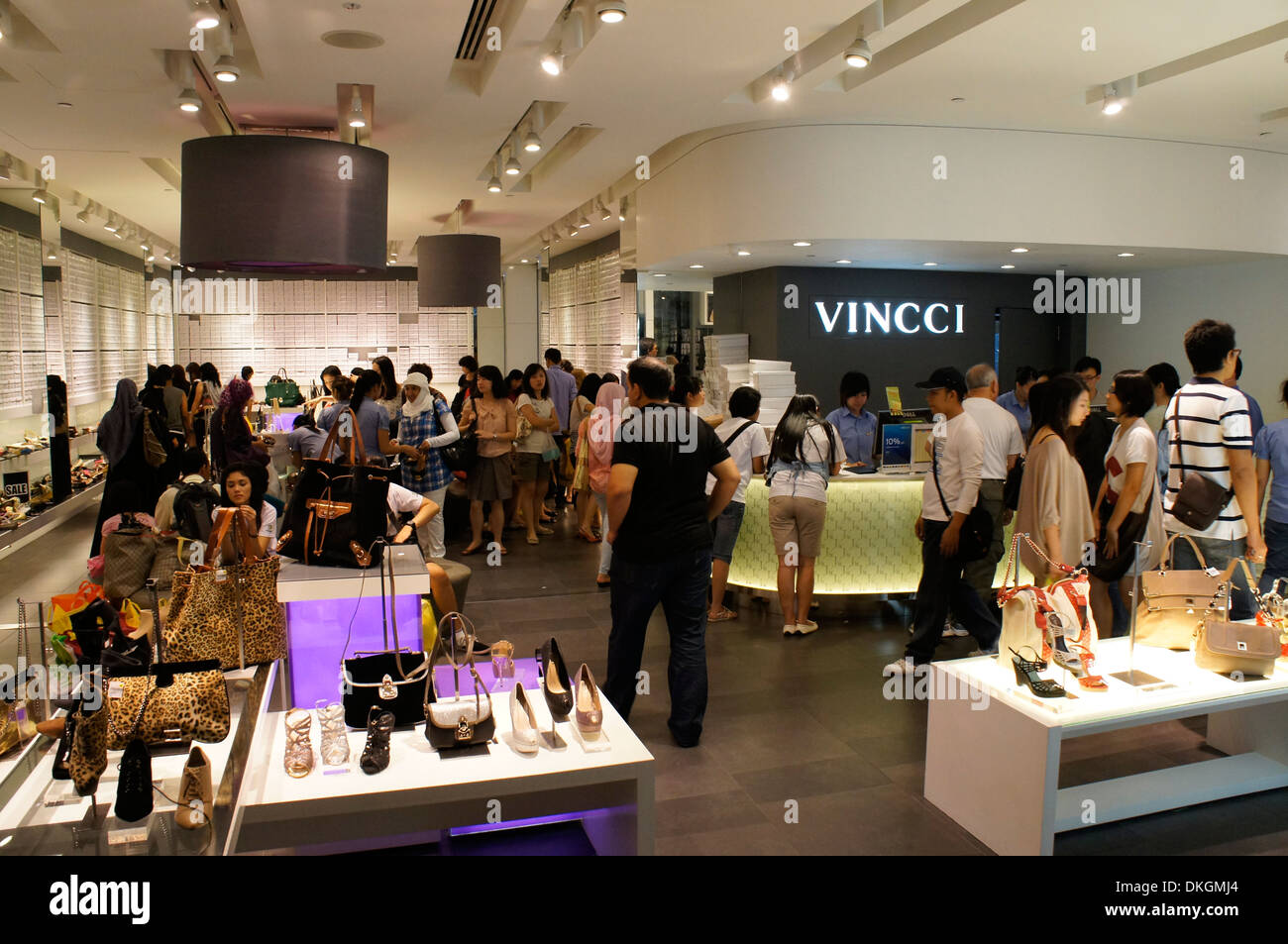 women shoe store Vincci in Bukit Bintang, Kuala Lumpur, Malaysia Stock Photo