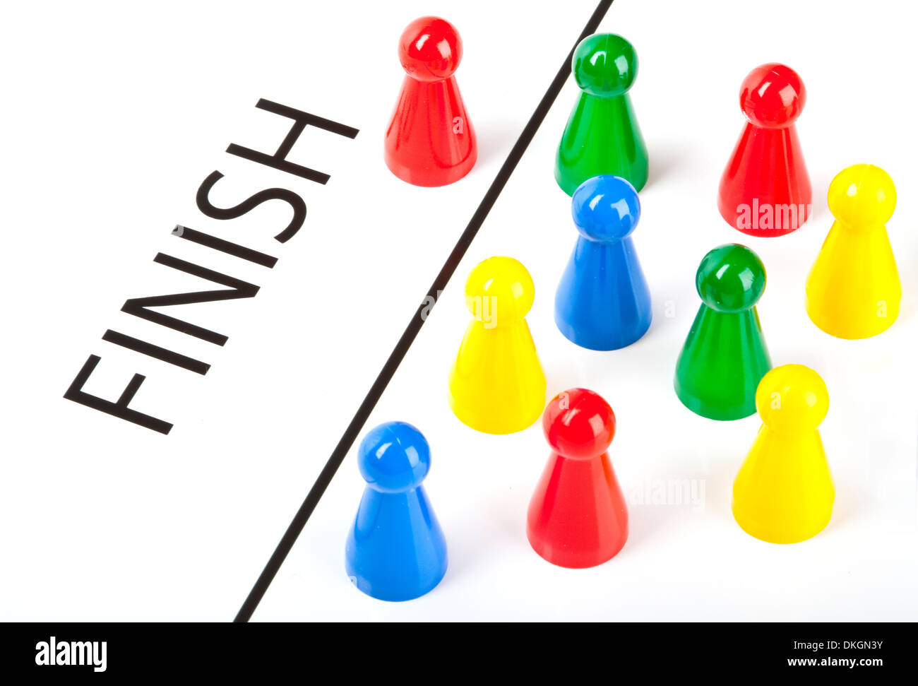 The first across the finish line Stock Photo Alamy