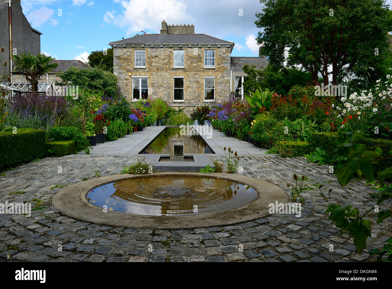 The Dillon Garden Dublin Ireland pond canal water feature perennial