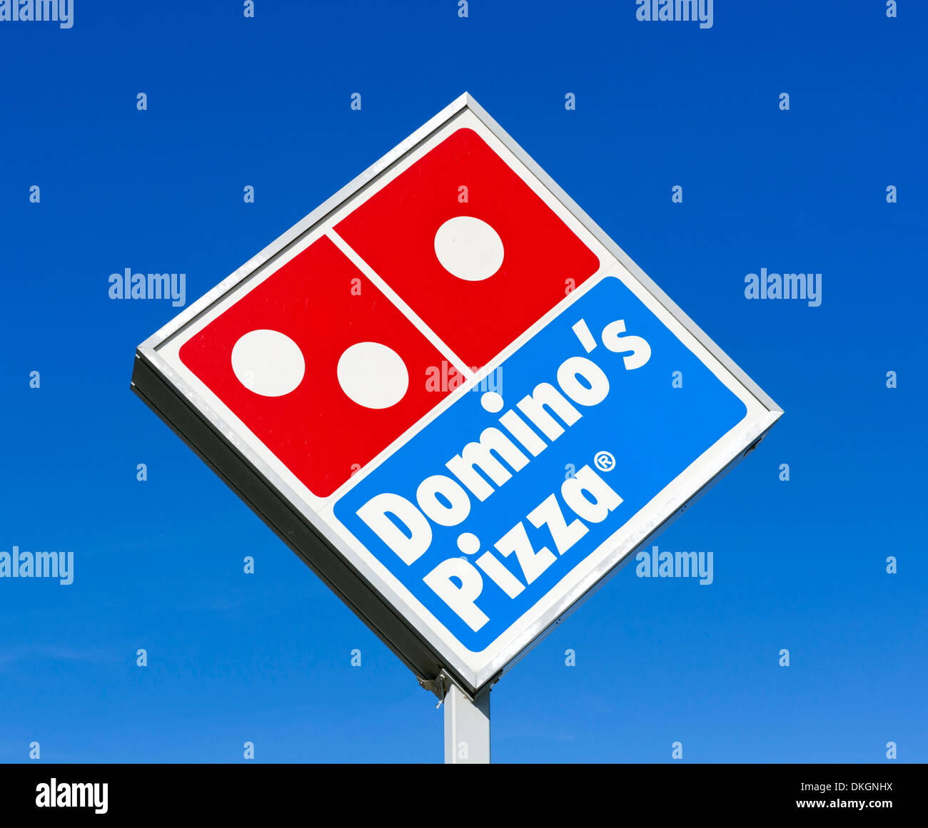 Domino's Pizza sign, Central Florida, USA Stock Photo