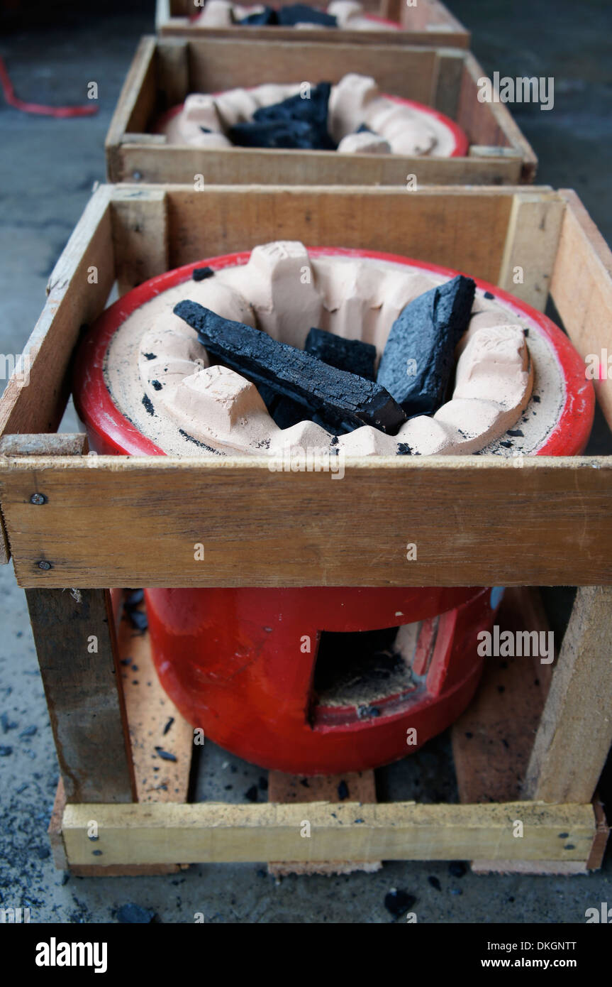 Chinese charcoal stove Stock Photo