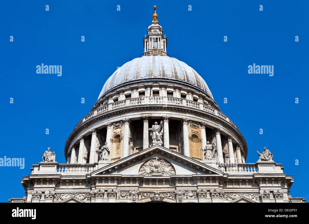 The dome of St. Paul's the Cathedral in London. Stock Photo