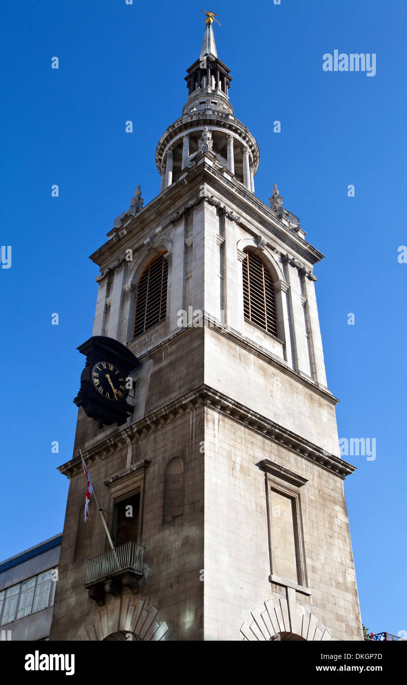 The historic St. Mary le Bow church in London. Stock Photo