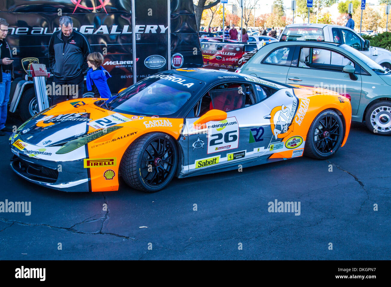 A Ferrari 458 racer at the Motor4Toys charity toy drive in Woodland