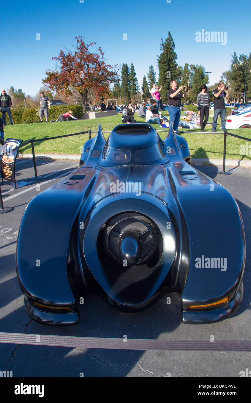 The Batmobile from Batman the movie at the 2013 Motor4toys toy drive in Woodland Hills California Stock Photo