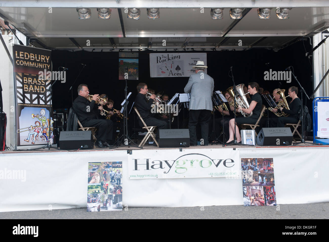 Band at the Ox Roast festival in Ledbury Stock Photo - Alamy