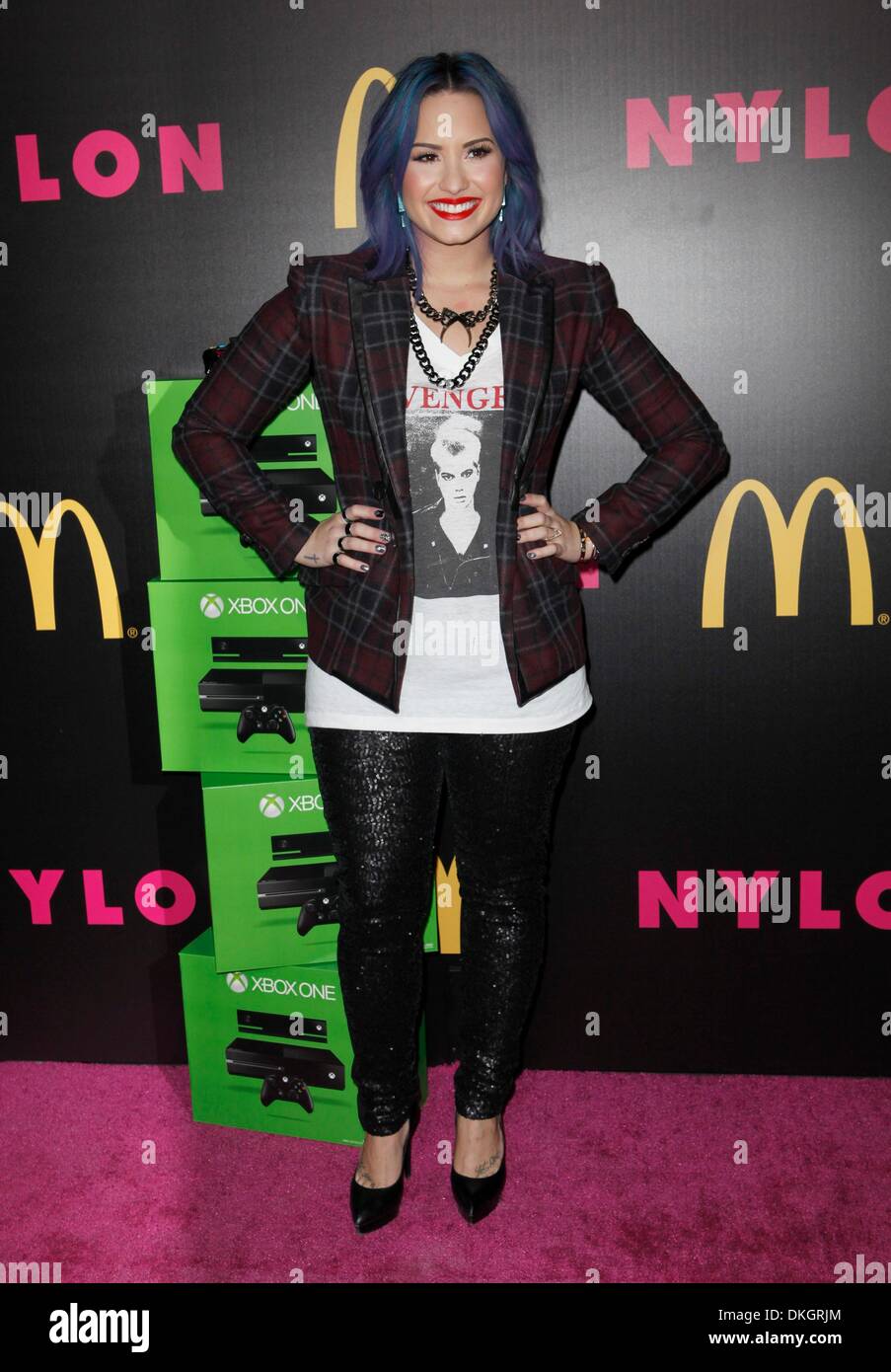 Los Angeles, CA, USA. 5th Dec, 2013. Demi Lovato at arrivals for NYLON Magazine December Issue Celebration, Smashbox Studios West Hollywood, Los Angeles, CA December 5, 2013. Credit:  Emiley Schweich/Everett Collection/Alamy Live News Stock Photo