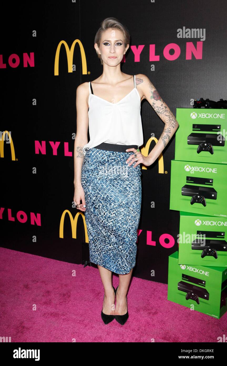 Los Angeles, CA, USA. 5th Dec, 2013. Dev (Devin Tailes) at arrivals for NYLON Magazine December Issue Celebration, Smashbox Studios West Hollywood, Los Angeles, CA December 5, 2013. Credit:  Emiley Schweich/Everett Collection/Alamy Live News Stock Photo