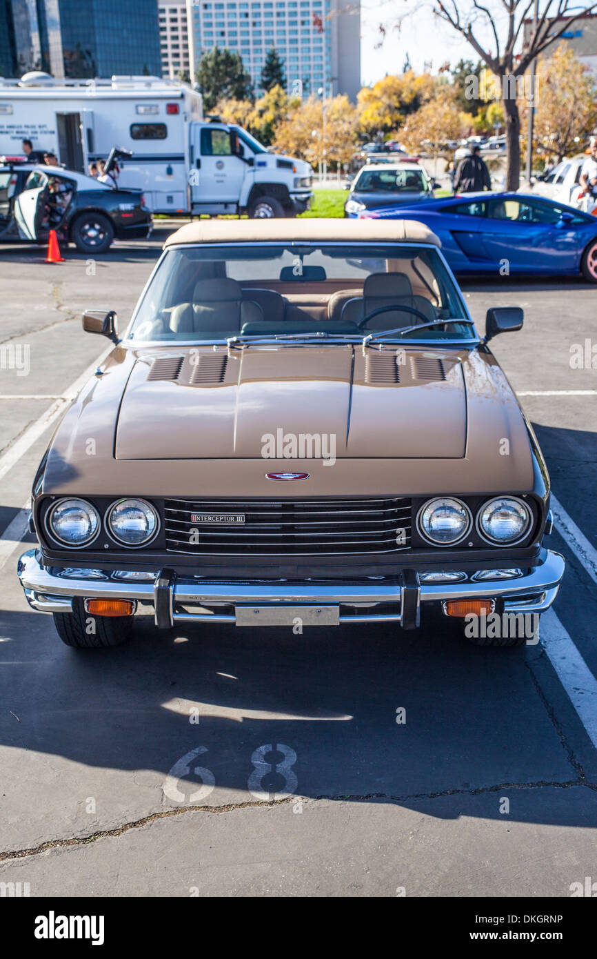 A Jensen Interceptor at the 2013 Motor4toys toy drive in Woodland Hills California Stock Photo