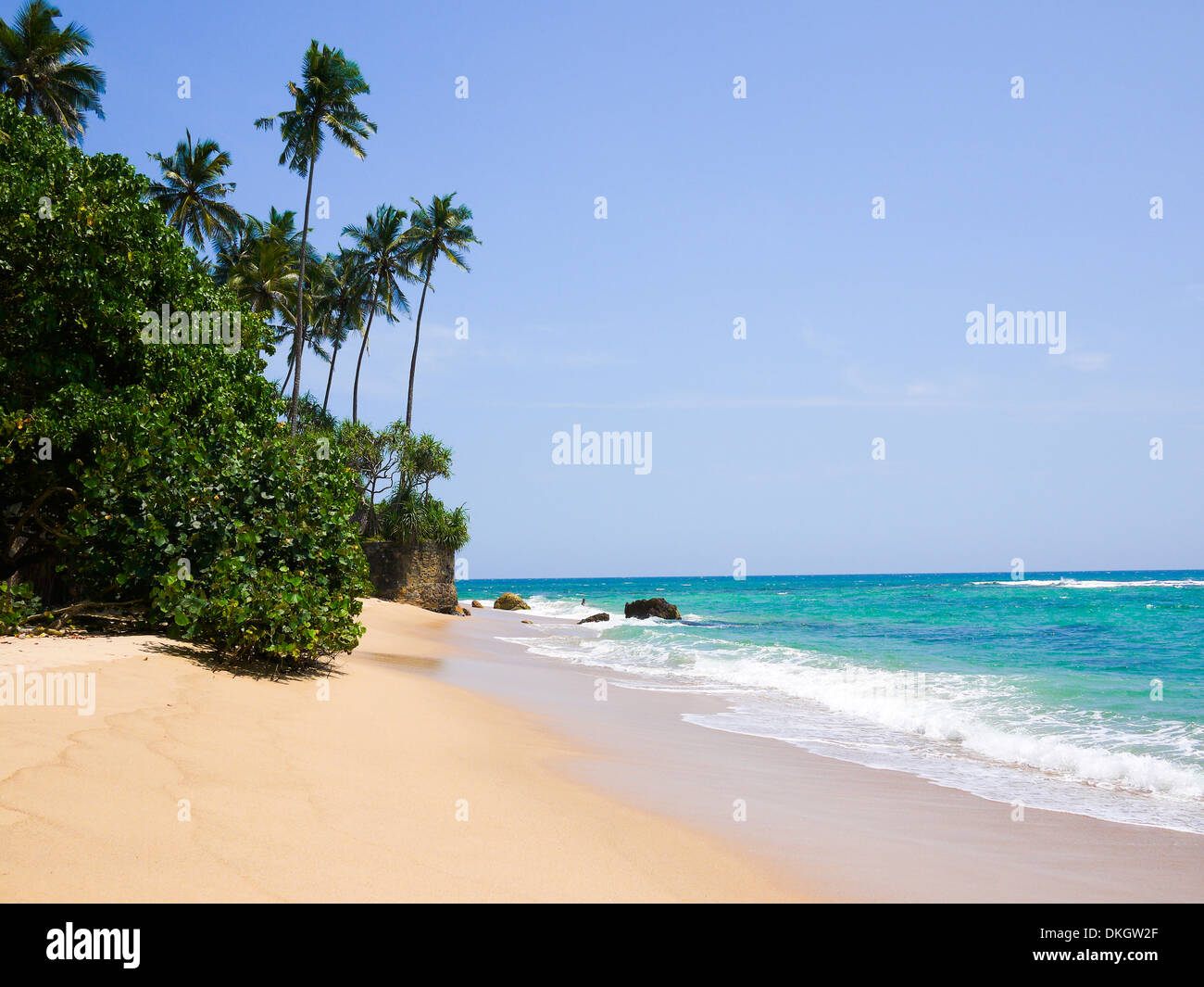 Kubulgama beach close to Mirissa, Sri Lanka Stock Photo