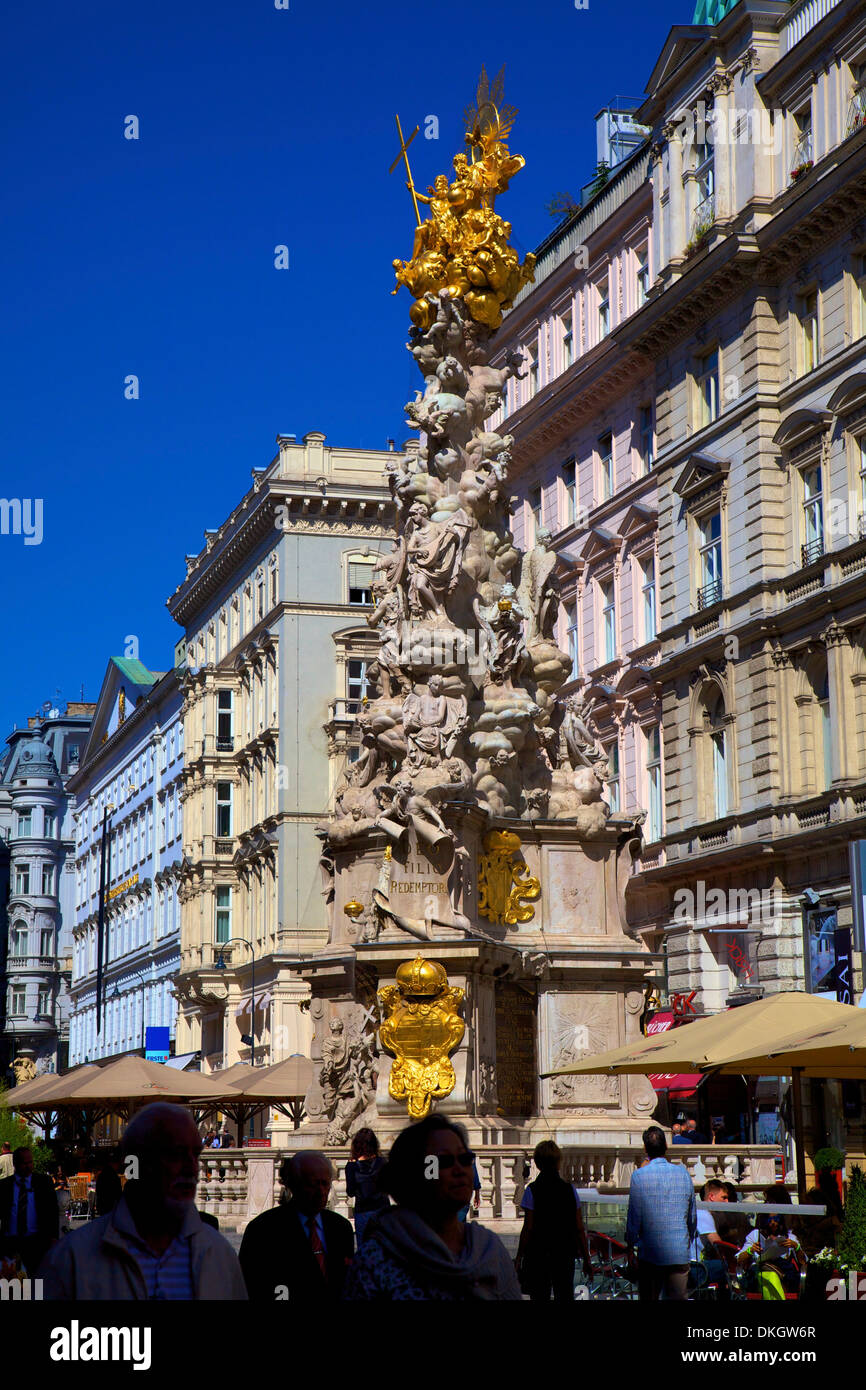 Plague Column, Graben, Vienna, Austria, Europe Stock Photo
