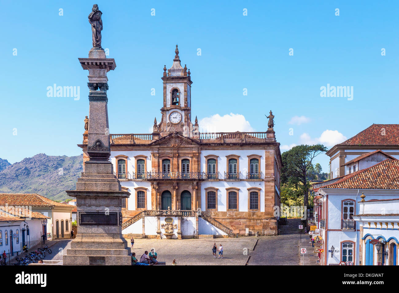 Tiradentes Plaza and Da Inconfidencia Museum, Ouro Preto, UNESCO World ...
