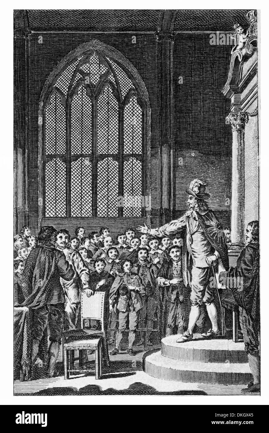 Charles I King of England Demanding that five Members in the House of Commons be Arrested Stock Photo
