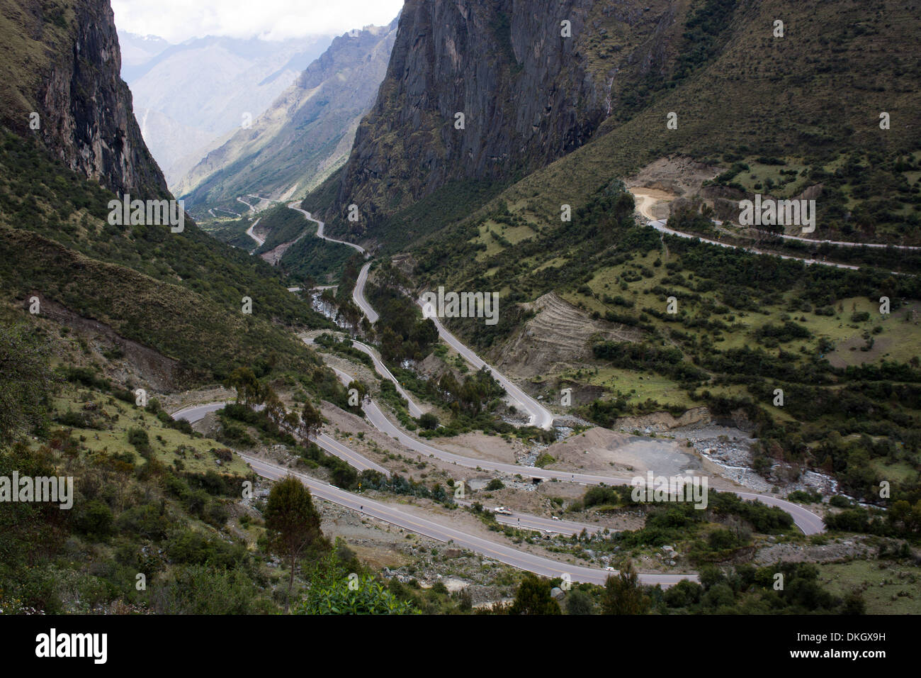 Malaga Pass in the Andes mountain, Peru, South America Stock Photo