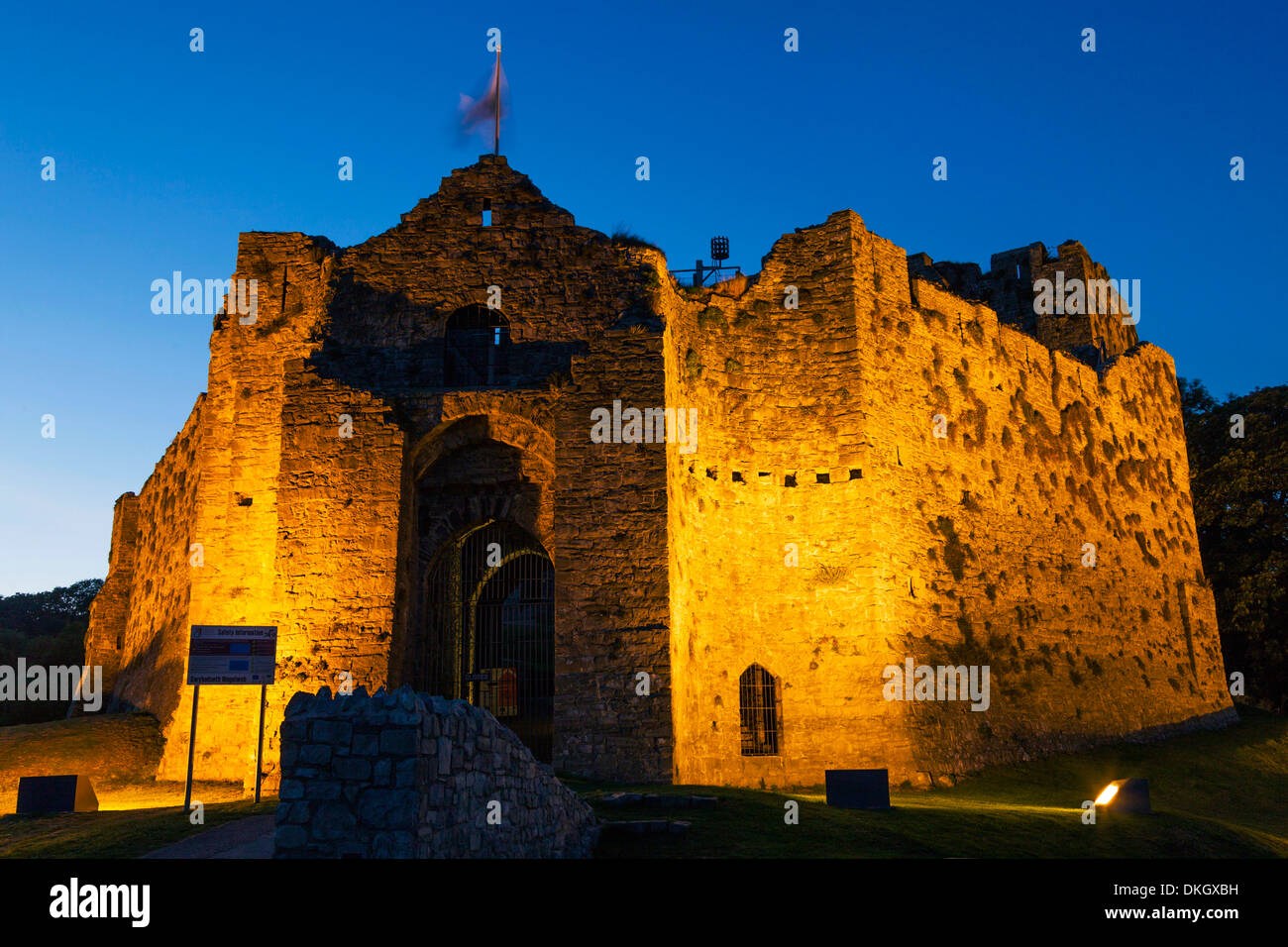 Oystermouth Castle, Mumbles, Swansea, Gower, Wales, United Kingdom, Europe Stock Photo