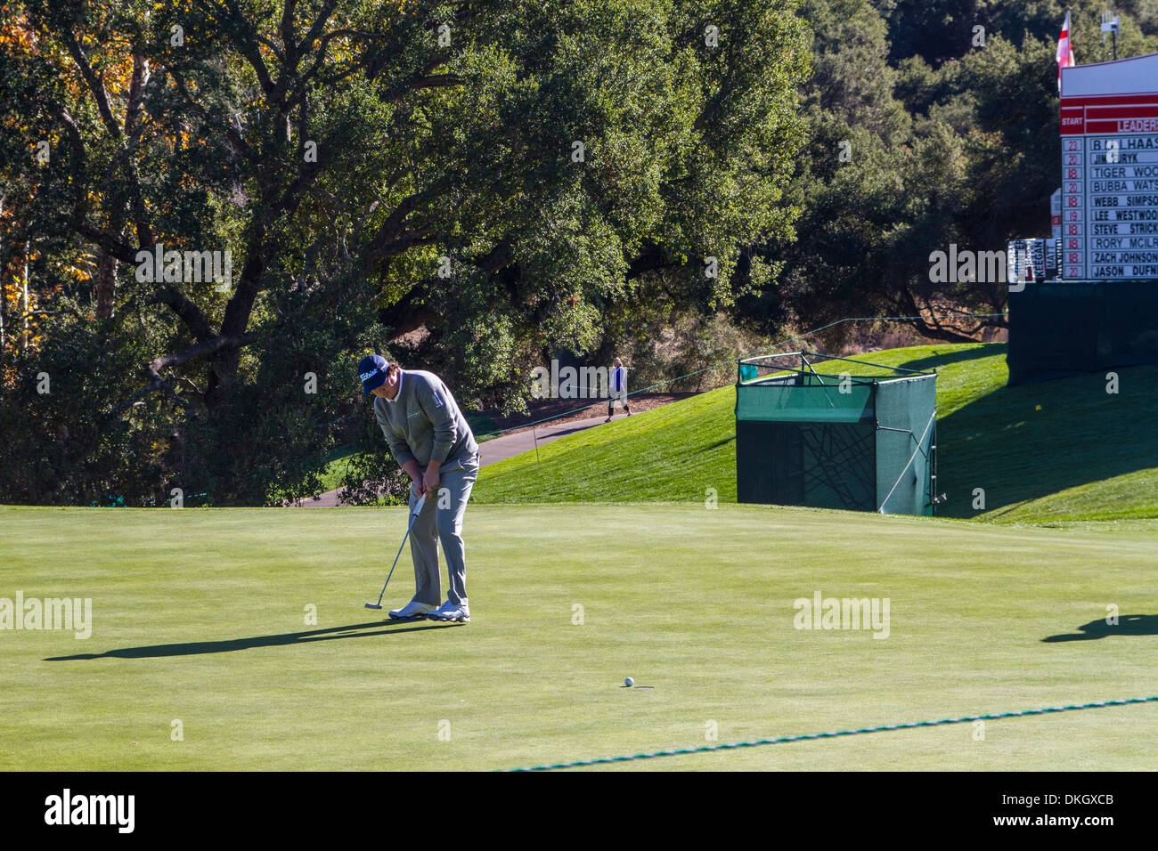 Jason Dufner putting at the 2013 Northwestern Mutual Challenge at Sherwood Country Club in Thousand Oaks California Stock Photo