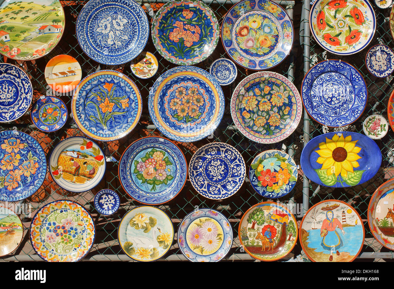 Algarvian ornamental ceramics Algarve Portugal Stock Photo