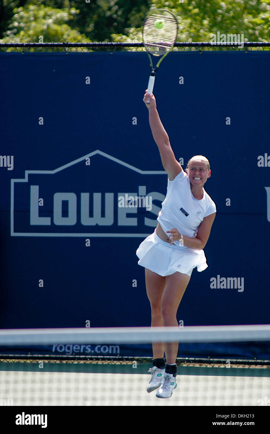 Aug. 15, 2009 - Toronto, Ontario, Canada - 15 August 2009: Germany's Anna-Lena Groenefeld serves on opening day at the Women's Rogers Cup tennis played at the Rexall Centre, York University in Toronto, ON. (Credit Image: © Steve Dormer/Southcreek Global/ZUMApress.com) Stock Photo