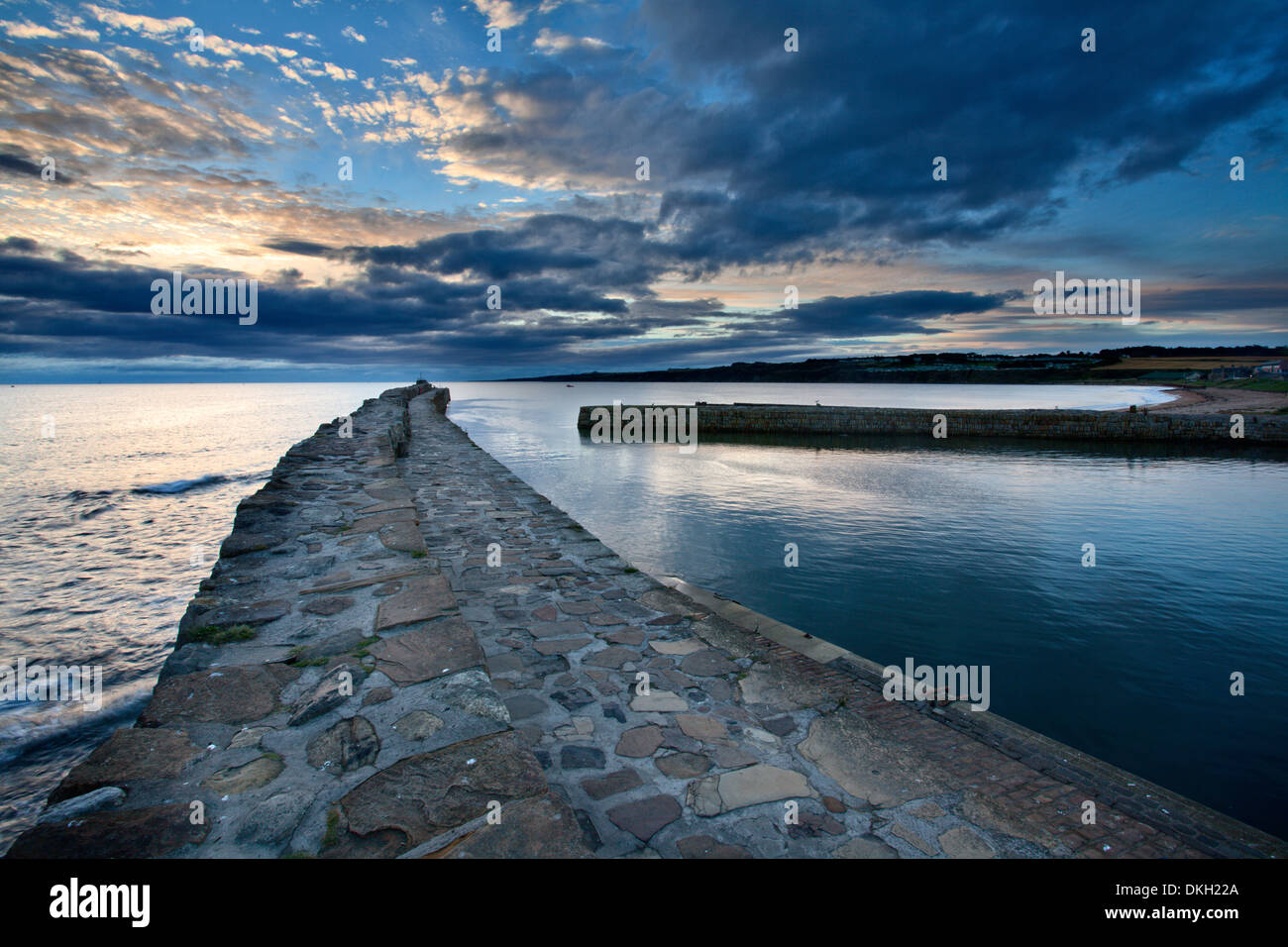 St. Andrews Harbour at dawn, Fife, Scotland, United Kingdom, Europe Stock Photo