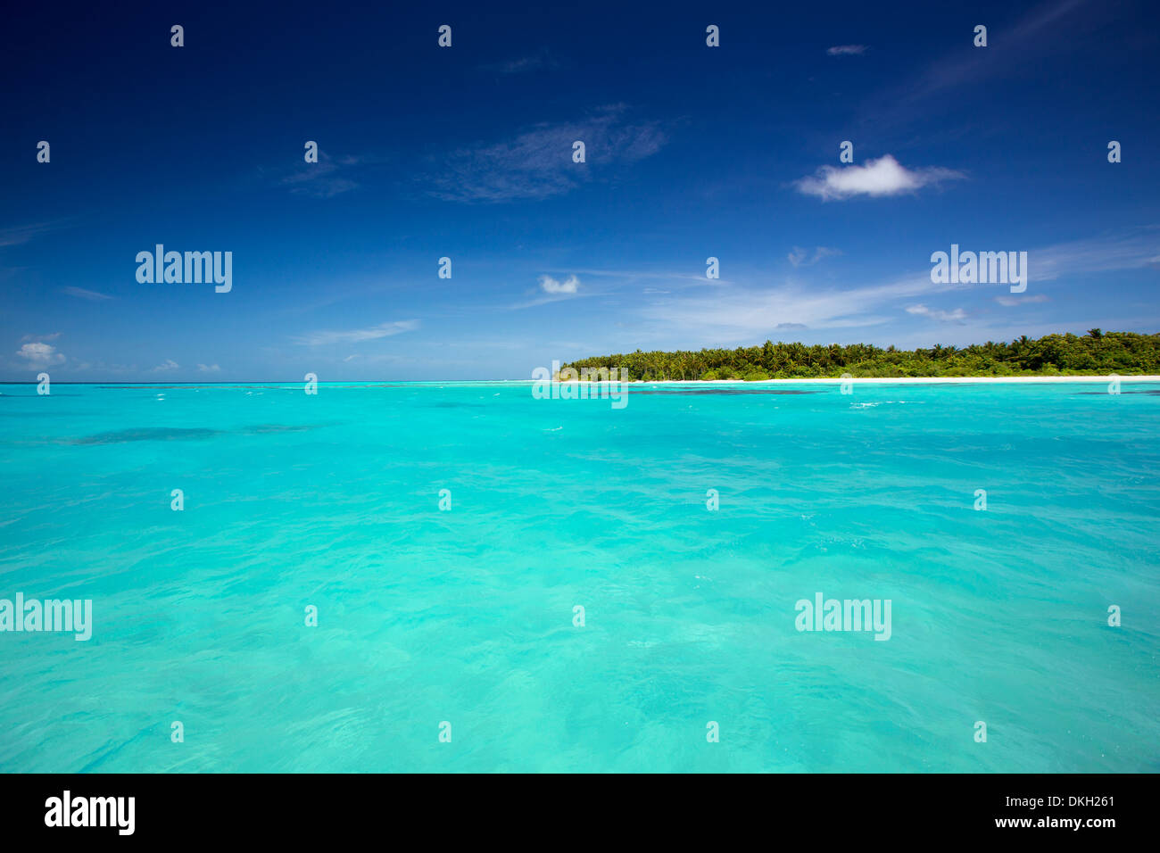 Desert island, Maldives, Indian Ocean, Asia Stock Photo