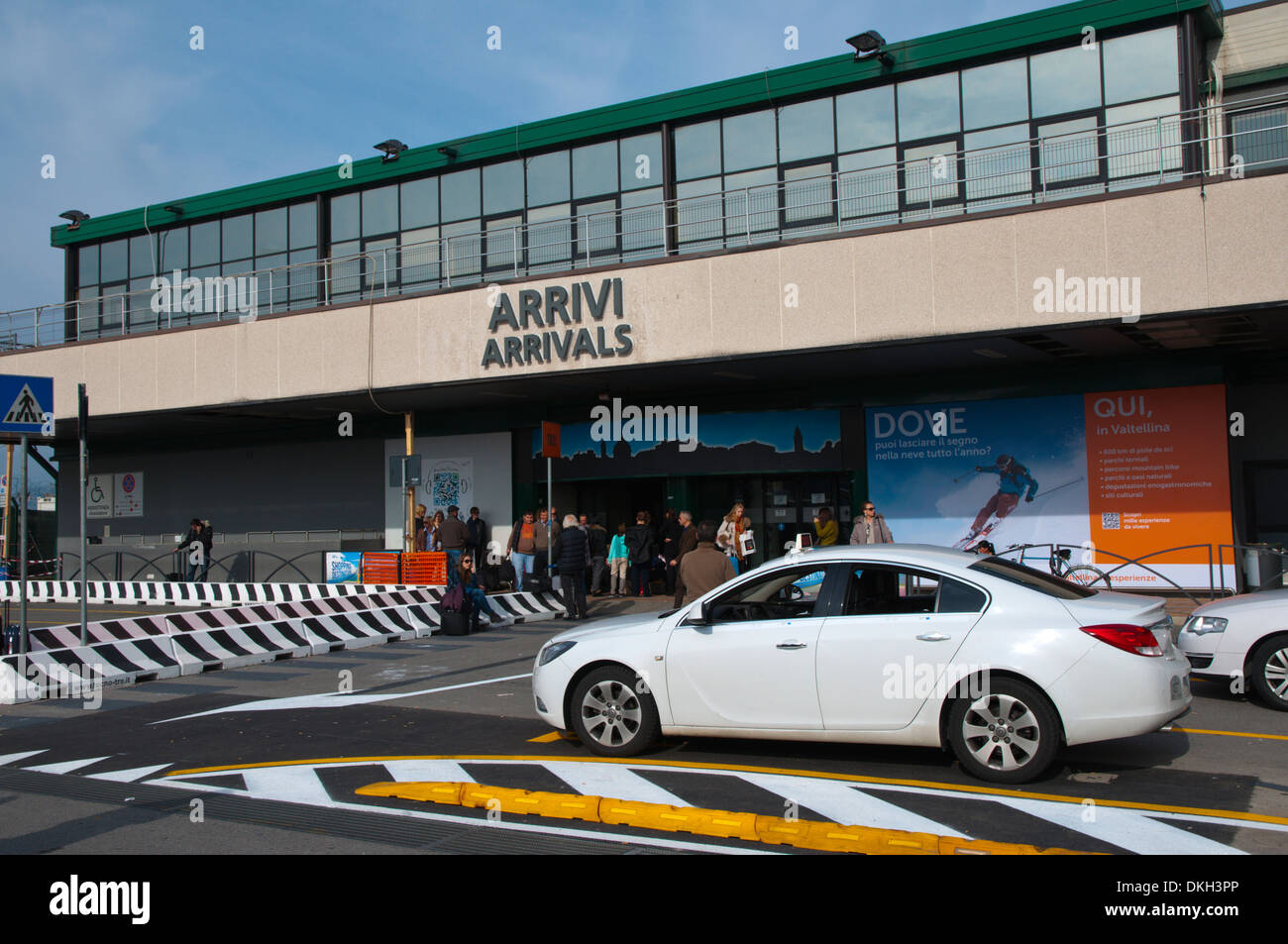 Arrivals hall exterior Bergamo airport northern Italy Europe Stock