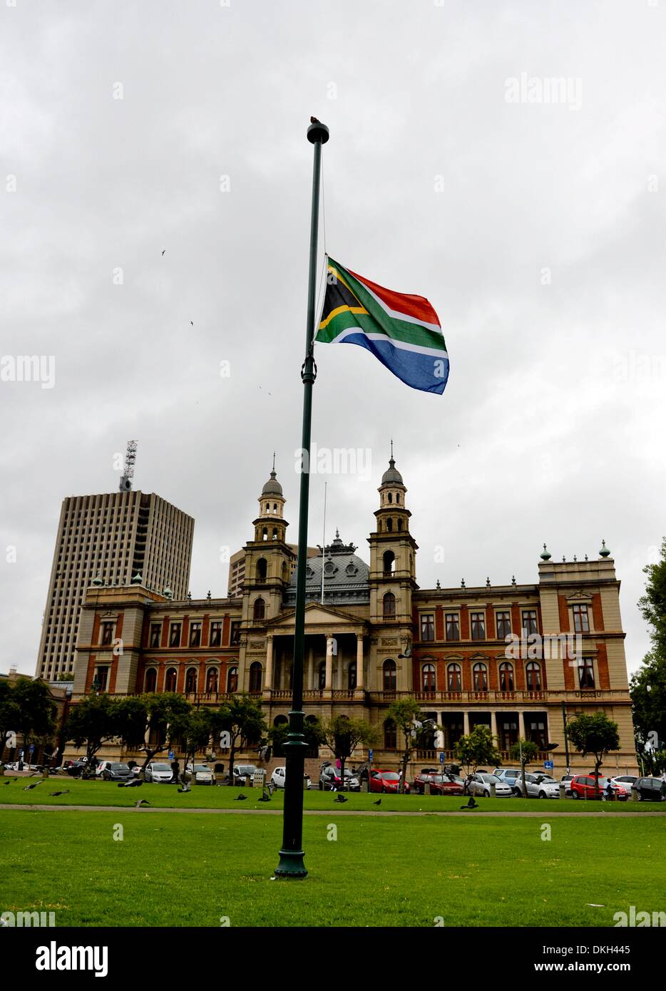 Pretoria, South Africa. 6th December 2013. The South African flag Stock