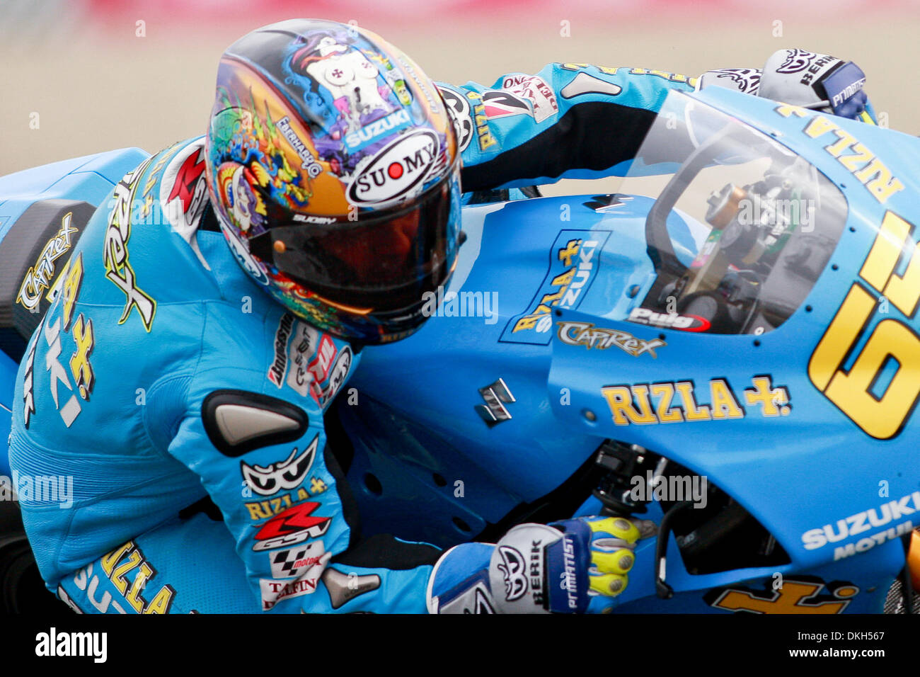 Loris Capirossi, of Italy, rided the #65 motorcycle for the