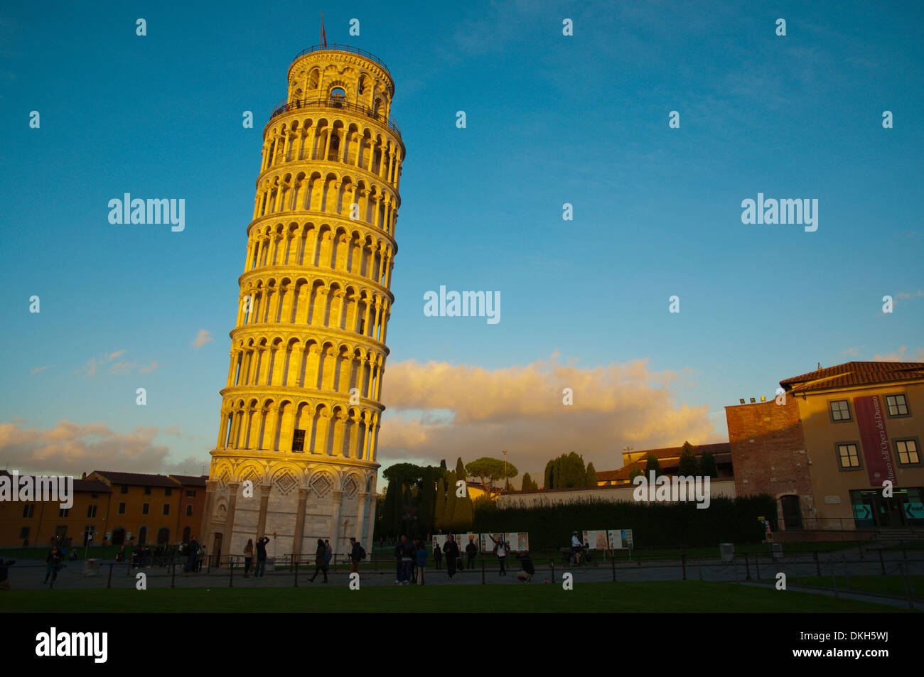 Torre Pendante the leaning tower at Campo dei Miracoli the field of miracles Pisa city Tuscany region Italy Europe Stock Photo