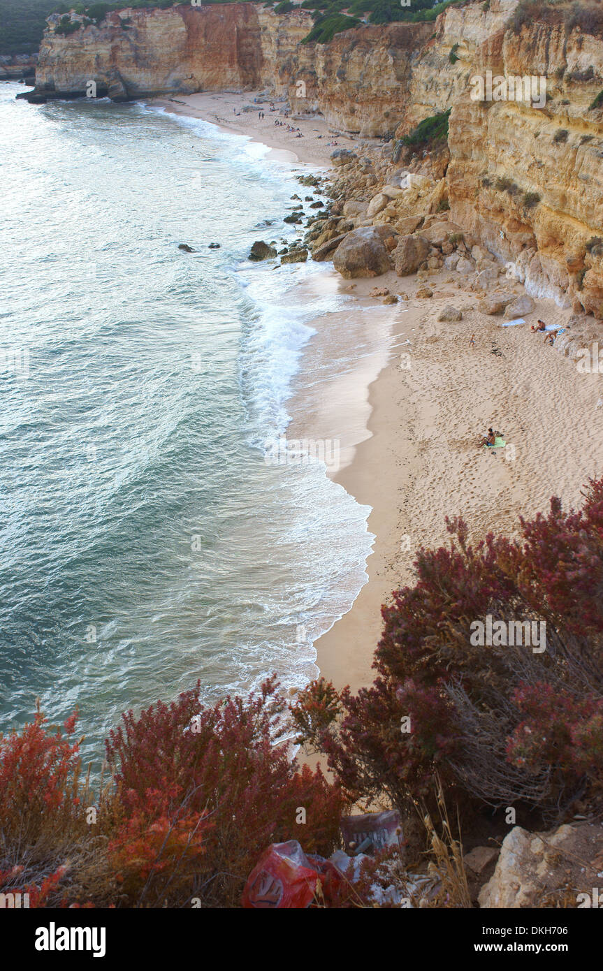 Cliffs and the beach Armacao de Pera Algarve Portugal Stock Photo