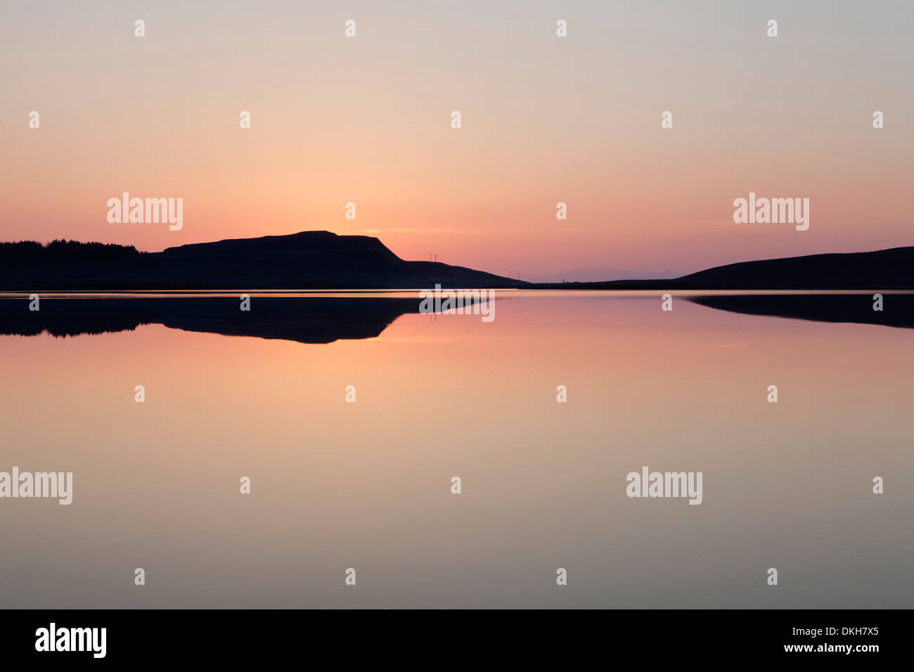 Dawn at Loch Leathan, Isle of Skye, Scotland, United Kingdom, Europe Stock Photo