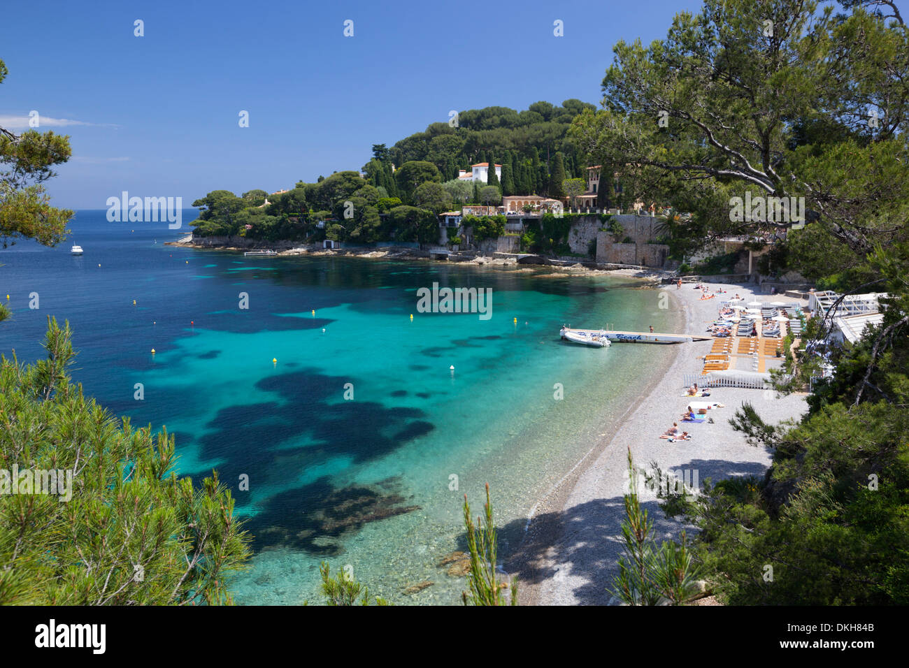 Paloma Beach, Saint-Jean-Cap-Ferrat, Provence-Alpes-Cote d'Azur, Provence, France, Mediterranean, Europe Stock Photo
