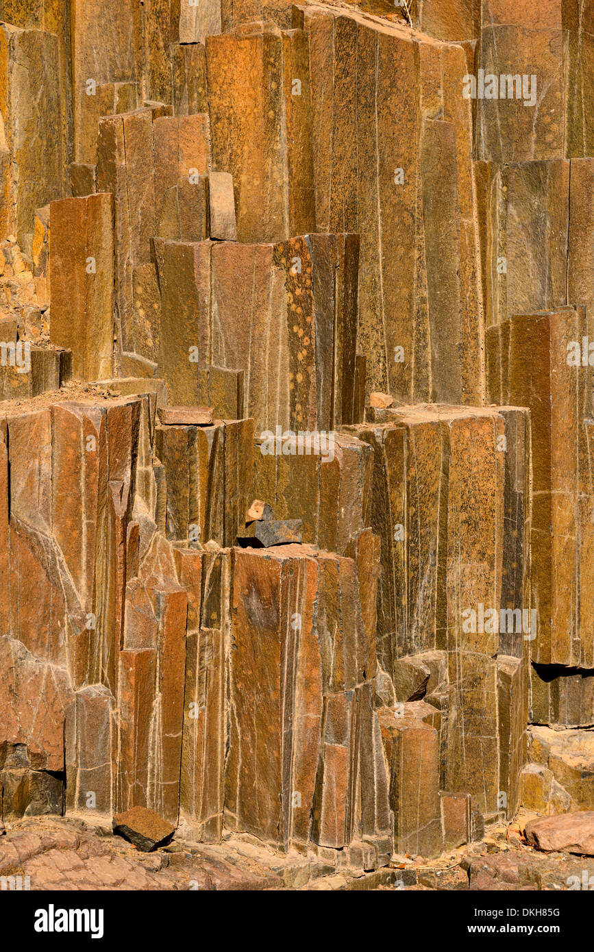 A geological formation of dolomite located near Twyfelfontein, Namibia, Africa Stock Photo