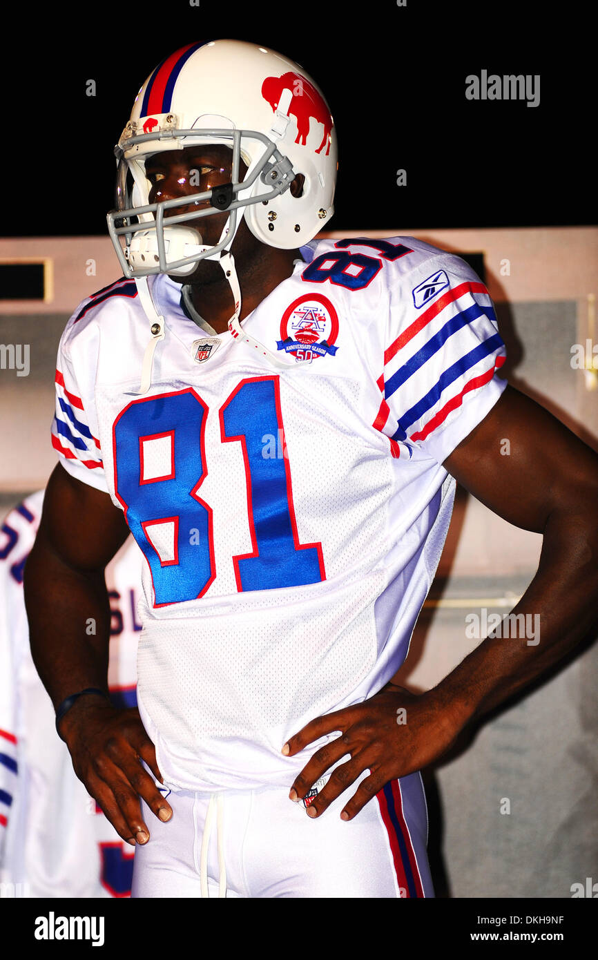 Buffalo Bills reciever Terrell Owens models this seasons 50th
