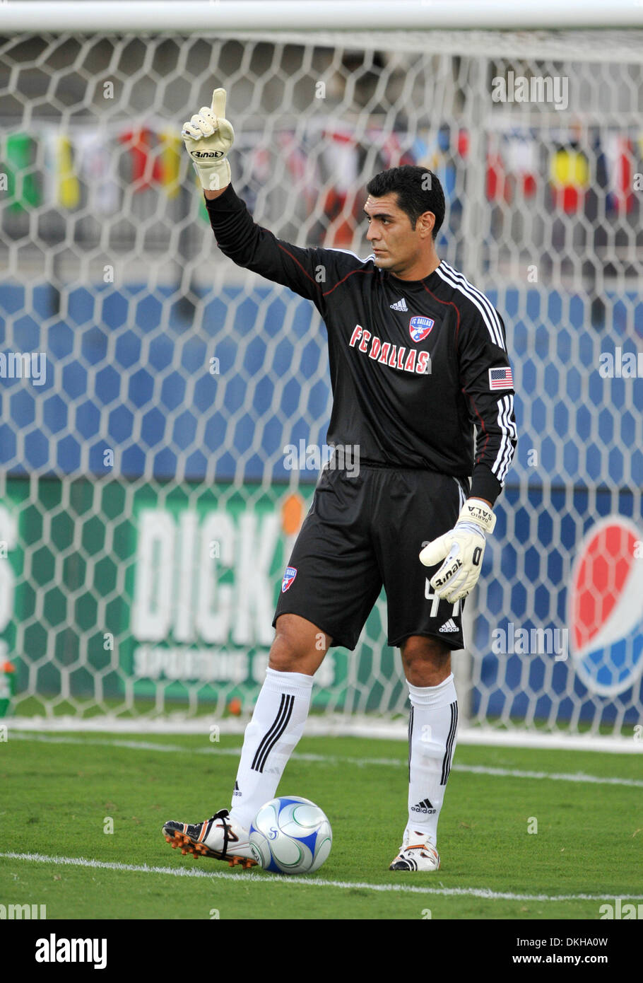 FC Dallas Goalkeeper Dario Sala calls the play as FC Dallas crushes the  Wizards 6-0. (Credit Image: © Steven Leija/Southcreek Global/ZUMApress.com  Stock Photo - Alamy