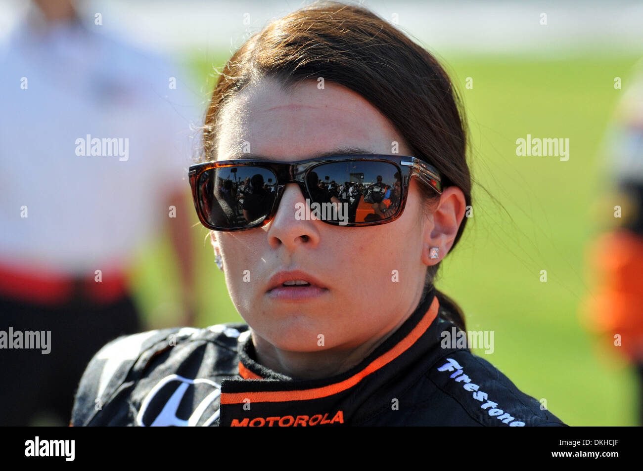 Andretti Green Racing driver Danica Patrick after the qualifying round at the Bombardier Learjet 550k at the Texas Motor Speedway in Fort Worth, Texas. (Credit Image: © Albert Pena/Southcreek Global/ZUMApress.com) Stock Photo