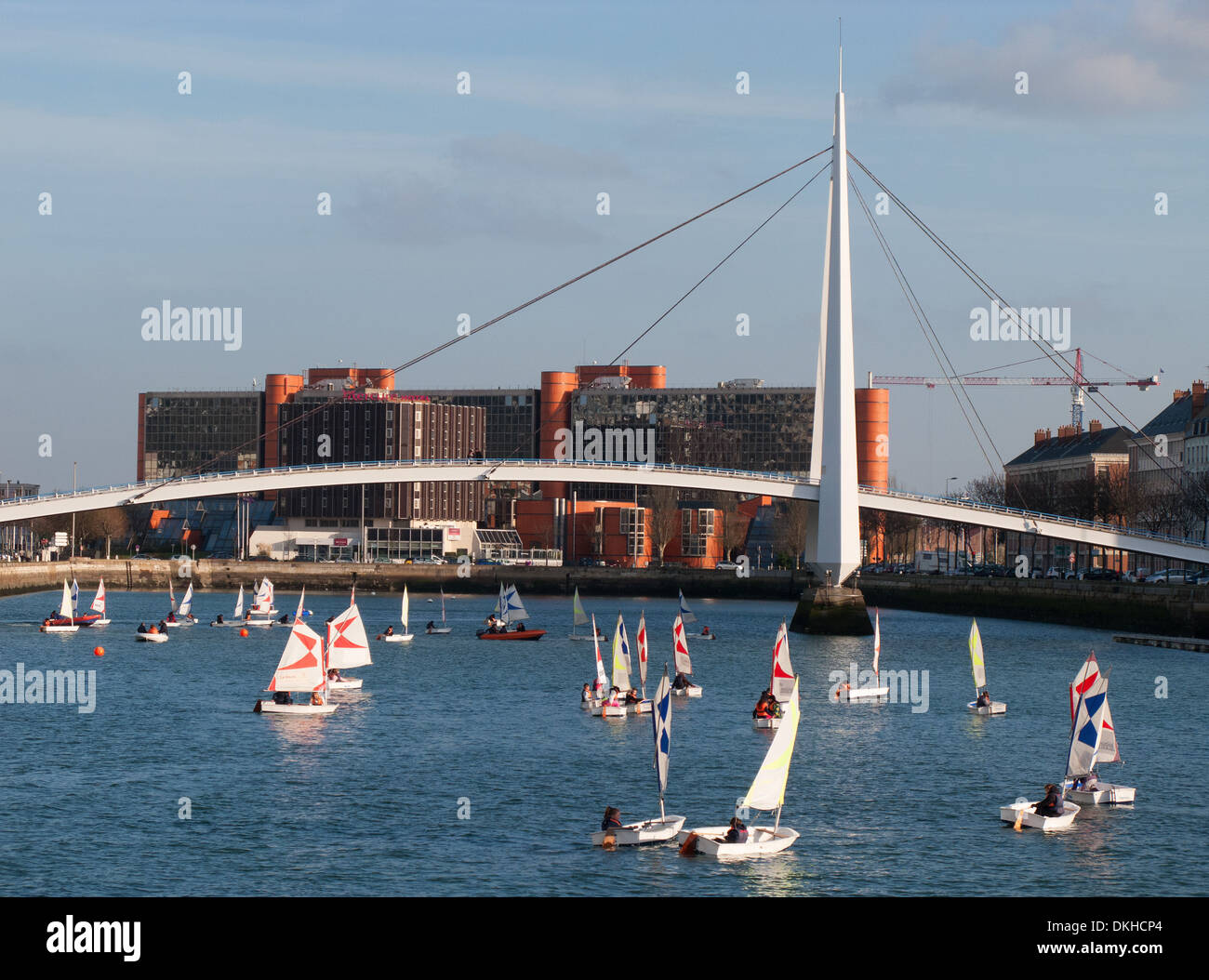 NORMANDY, FRANCE. The Bassin du Commerce in Le Havre city centre. 2013