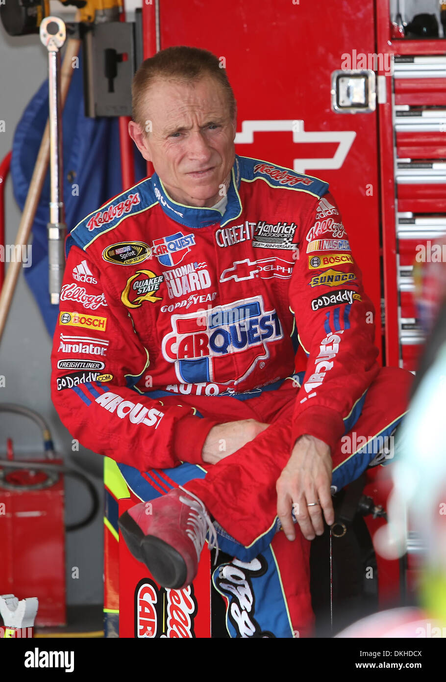 July 2, 2009 - Daytona Beach, Florida, USA - 2 July 2009 ....Mark Martin relaxes during the practice session for the NASCAR Coke Zero 400 Race on Thursday July 2, 2009 at Daytona International Speedway in Daytona Beach, FL. (Credit Image: © Southcreek Global/ZUMApress.com) Stock Photo