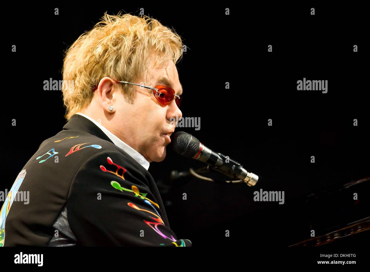 Elton John performing during the Elton John & Billy Joel Face 2 Face Tour at the Citizens Bank Park in Philadelphia, PA. (Credit Image: © Chris Szagola/Southcreek Global/ZUMApress.com) Stock Photo