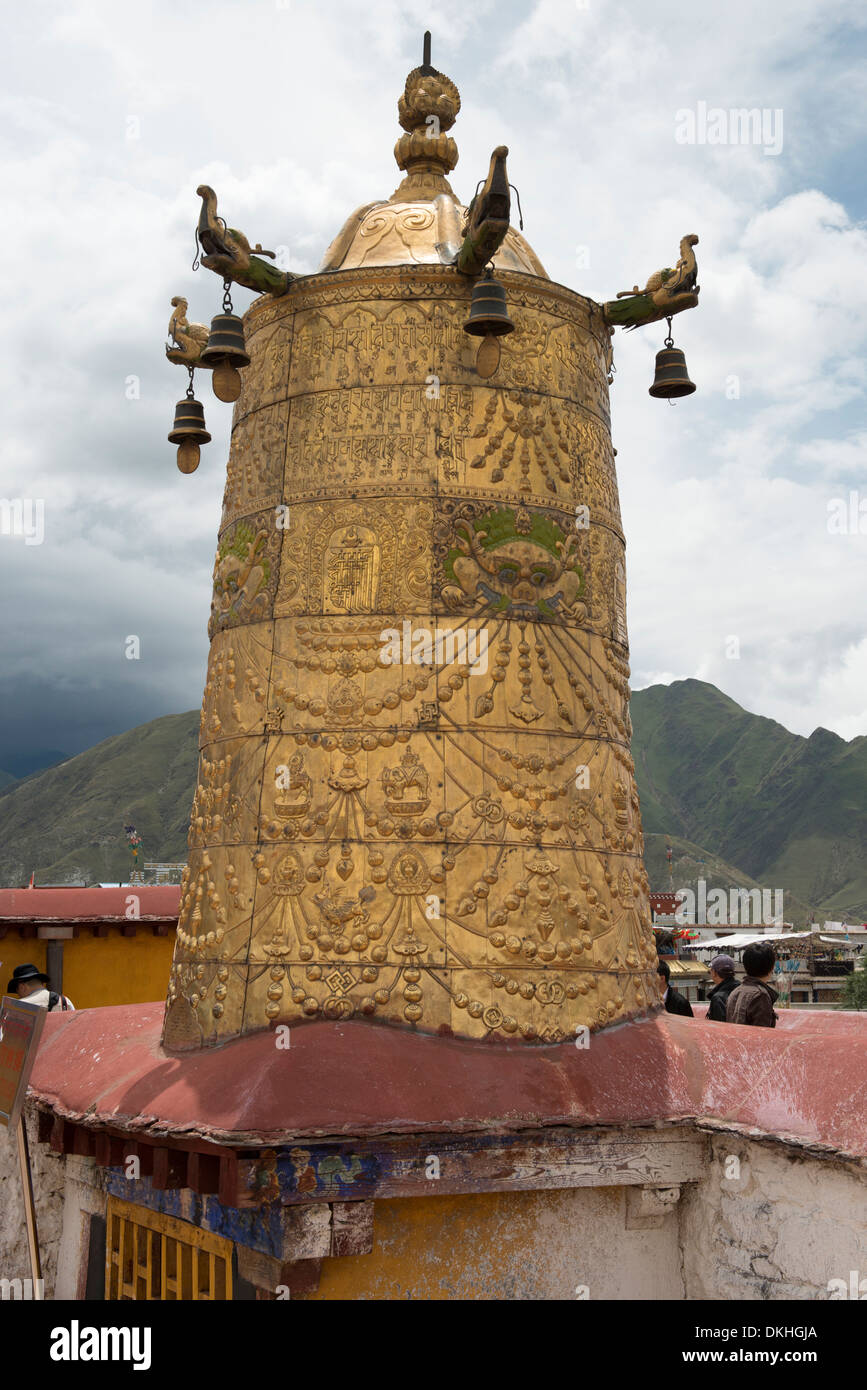 High section view of Jokhang Temple, Lhasa, Tibet, China Stock Photo