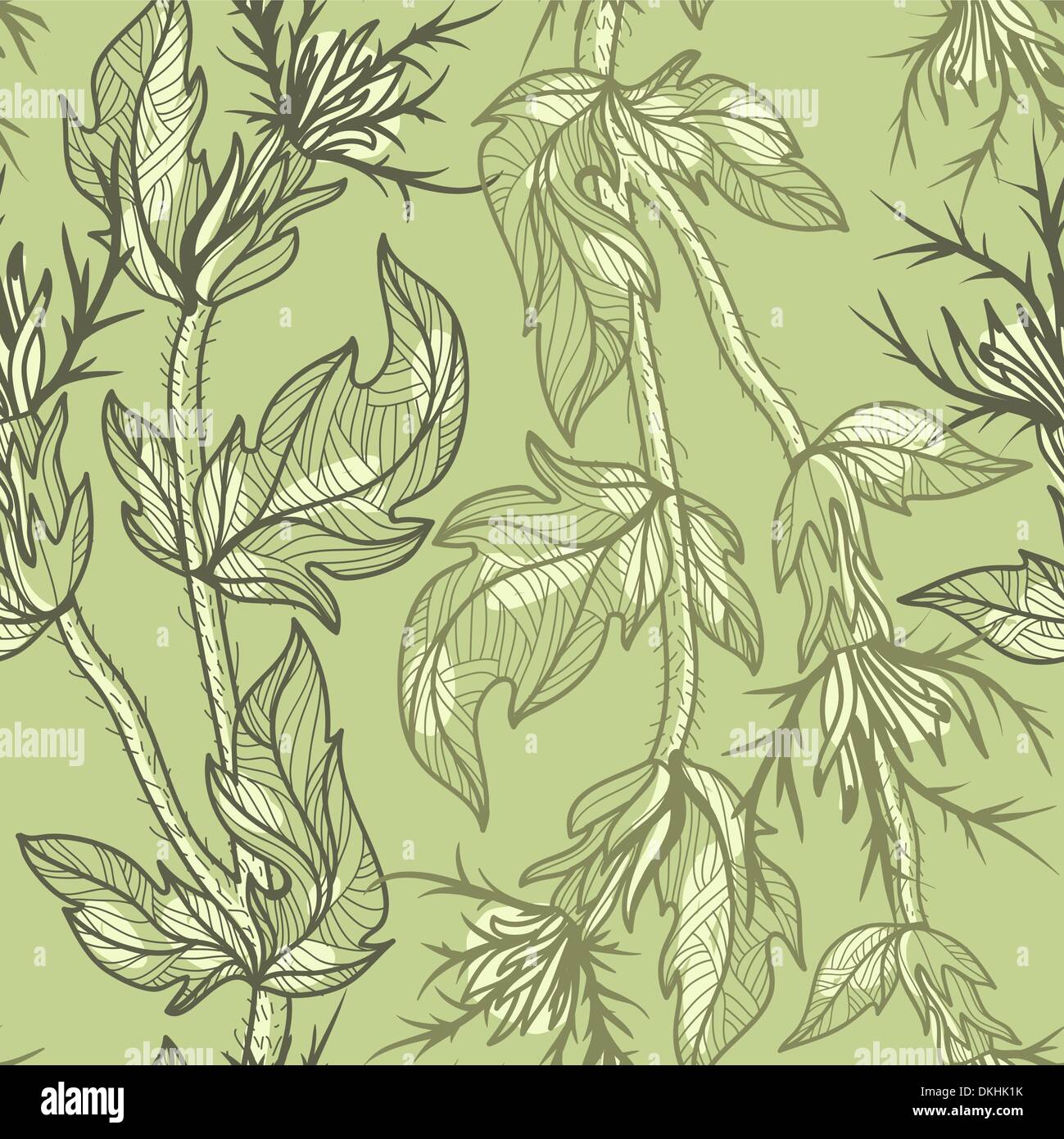 vector floral seamless pattern Stock Vector Image & Art - Alamy